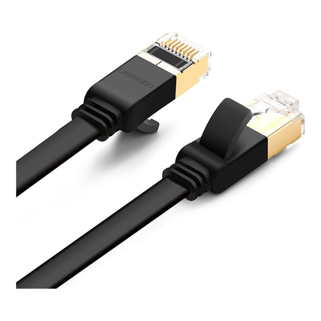 Cabo de Rede UGREEN NW106 CAT7 U/FTP Flat 2 Metros 10Gbps Preto - foto 3